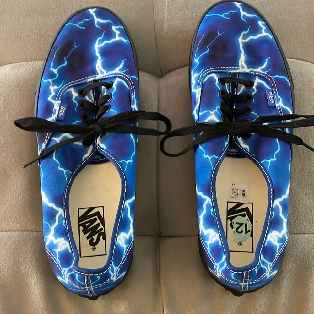 Vans shoes with lightning bolts